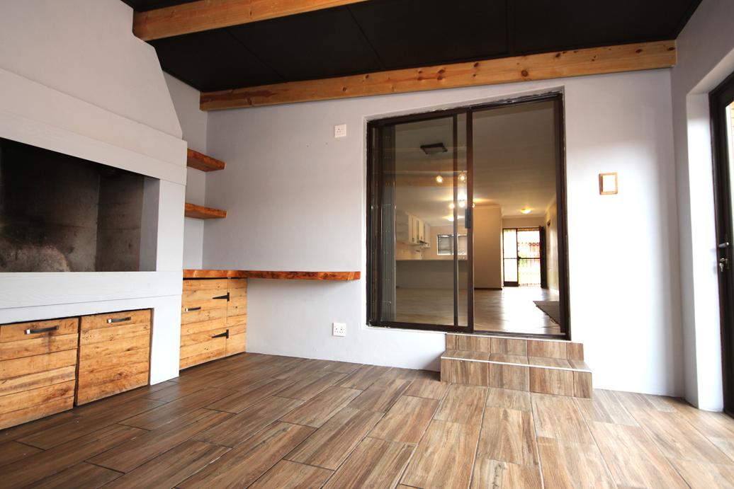 Braai room with built-in fireplace