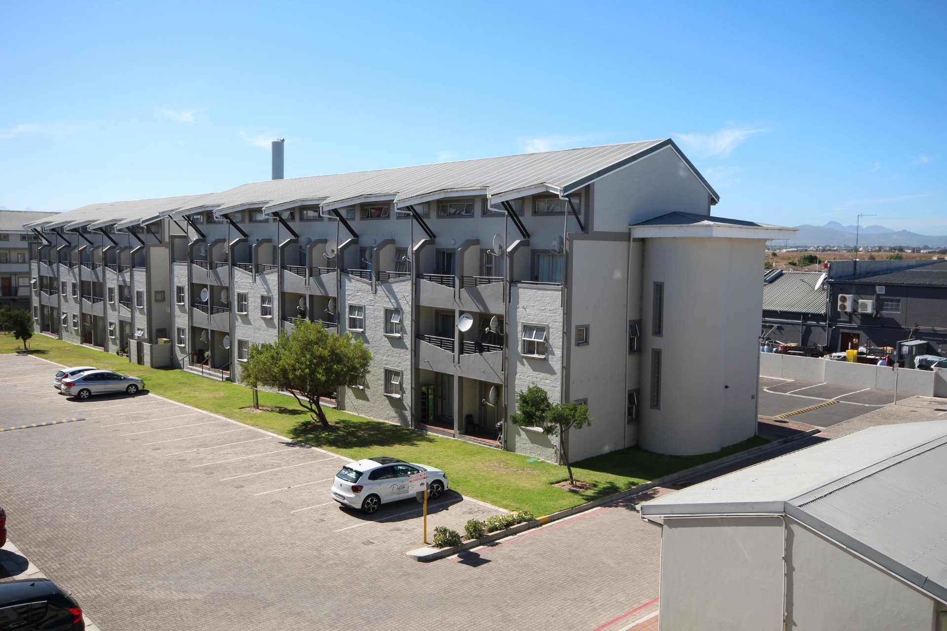 Entrance and exterior of the duplex